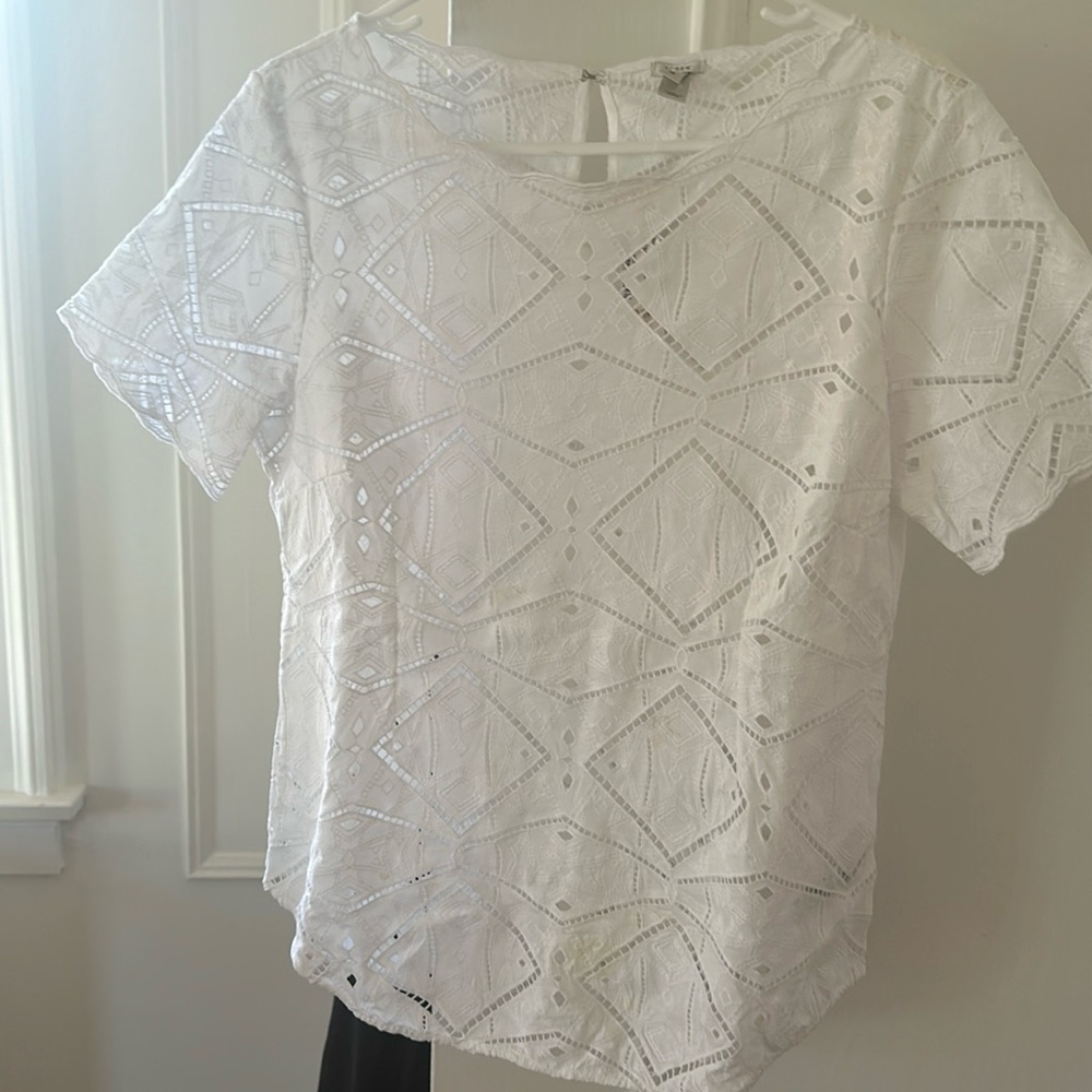 JCrew eyelet top